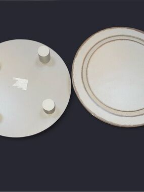 Rustic Round Wooden Decorative Trays with Legs